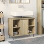 Badezimmerschrank aus Sonoma-Eichen-Ingenieurholz 80x33x60 cm von , Badezimmermöbel - Ref: Foro24-849680, Preis: 63,74 €, Rab...