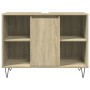 Engineered wood bathroom furniture in Sonoma oak, 80x33x60 cm. by , Bathroom furniture - Ref: Foro24-849680, Price: 63,74 €, ...