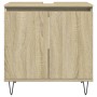 Set de muebles de baño 3 pzas madera contrachapada roble Sonoma de , Muebles de baño - Ref: Foro24-3307674, Precio: 179,41 €,...
