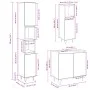3-piece bathroom furniture set made of Sonoma oak plywood. by , Bathroom furniture - Ref: Foro24-3307674, Price: 170,43 €, Di...