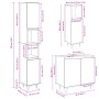 3-teiliges Badezimmermöbelset aus Eichenholz-Sonoma-Sperrholz. von , Badezimmermöbel - Ref: Foro24-3307674, Preis: 173,37 €, ...