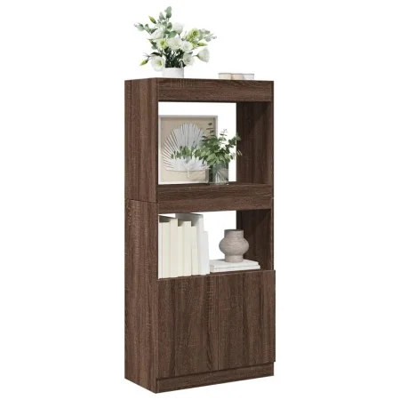 Ingenieurholz-Sideboard in Eichenbraun 63x33x140 cm von , Bücherregale und Regale - Ref: Foro24-855112, Preis: 69,94 €, Rabat...