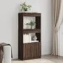 Ingenieurholz-Sideboard in Eichenbraun 63x33x140 cm von , Bücherregale und Regale - Ref: Foro24-855112, Preis: 69,94 €, Rabat...