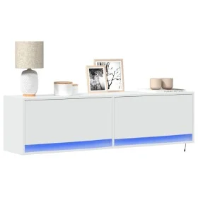 Wand-TV-Möbel mit LED-Lichtern, weiß, 140x31x38 cm. von , TV-Möbel - Ref: Foro24-852369, Preis: 95,75 €, Rabatt: %