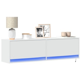 Wand-TV-Möbel mit LED-Lichtern, weiß, 140x31x38 cm. von , TV-Möbel - Ref: Foro24-852369, Preis: 97,04 €, Rabatt: %