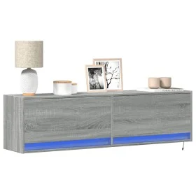 TV-Wandmöbel mit LED-Lichtern in Sonoma-Grau 140x31x38 cm von , TV-Möbel - Ref: Foro24-852374, Preis: 98,68 €, Rabatt: %