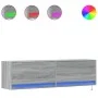 TV-Wandmöbel mit LED-Lichtern in Sonoma-Grau 140x31x38 cm von , TV-Möbel - Ref: Foro24-852374, Preis: 98,68 €, Rabatt: %