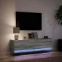 TV-Wandmöbel mit LED-Lichtern in Sonoma-Grau 140x31x38 cm von , TV-Möbel - Ref: Foro24-852374, Preis: 98,68 €, Rabatt: %