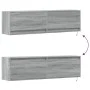 TV-Wandmöbel mit LED-Lichtern in Sonoma-Grau 140x31x38 cm von , TV-Möbel - Ref: Foro24-852374, Preis: 98,68 €, Rabatt: %