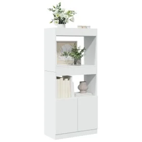 White engineered wood sideboard 63x33x140 cm by , Bookcases and shelves - Ref: Foro24-855106, Price: 76,91 €, Discount: %