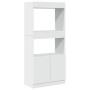 Weißer Schrank aus Holzwerkstoff 63x33x140 cm von , Bücherregale und Regale - Ref: Foro24-855106, Preis: 77,90 €, Rabatt: %