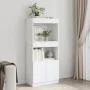 White engineered wood sideboard 63x33x140 cm by , Bookcases and shelves - Ref: Foro24-855106, Price: 76,91 €, Discount: %