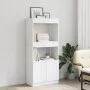 White engineered wood sideboard 63x33x140 cm by , Bookcases and shelves - Ref: Foro24-855106, Price: 76,91 €, Discount: %