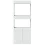 Weißer Schrank aus Holzwerkstoff 63x33x140 cm von , Bücherregale und Regale - Ref: Foro24-855106, Preis: 77,90 €, Rabatt: %
