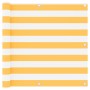 Balkonmarkise aus weißem und gelbem Oxford-Stoff, 90 x 400 cm von vidaXL, Sonnenschirme - Ref: Foro24-134905, Preis: 26,17 €,...
