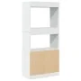 Aparador de madera de ingeniería blanco 63x33x140 cm de , Librerías y estanterías - Ref: Foro24-855106, Precio: 76,88 €, Desc...