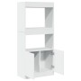 Weißer Schrank aus Holzwerkstoff 63x33x140 cm von , Bücherregale und Regale - Ref: Foro24-855106, Preis: 77,90 €, Rabatt: %