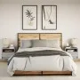 Wand-Nachttische mit LED-Lichtern, 2 Stück, in Sonoma-Grau. von , Nachttische - Ref: Foro24-852072, Preis: 59,65 €, Rabatt: %