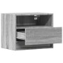 Mesitas de noche de pared con luces LED 2 unidades gris Sonoma de , Mesitas de noche - Ref: Foro24-852072, Precio: 70,99 €