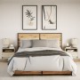 Wall-mounted bedside tables with LED lights, 2 units Sonoma oak. by , Nightstands - Ref: Foro24-852066, Price: 58,30 €, Disco...