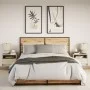 Wall-mounted bedside tables with LED lights, 2 units Sonoma oak. by , Nightstands - Ref: Foro24-852066, Price: 57,78 €, Disco...