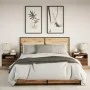 Wand-Nachttische mit LED-Lichtern, 2 Stück, in geräucherter Eiche. von , Nachttische - Ref: Foro24-852070, Preis: 58,93 €, Ra...