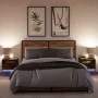 Wand-Nachttische mit LED-Lichtern, 2 Stück, in geräucherter Eiche. von , Nachttische - Ref: Foro24-852070, Preis: 58,93 €, Ra...