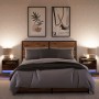 Wand-Nachttische mit LED-Lichtern, 2 Stück, in geräucherter Eiche. von , Nachttische - Ref: Foro24-852070, Preis: 59,45 €, Ra...