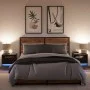 Wall-mounted bedside tables with LED lights, 2 units, black by , Nightstands - Ref: Foro24-852064, Price: 61,00 €, Discount: %