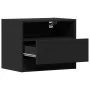 Wall-mounted bedside tables with LED lights, 2 units, black by , Nightstands - Ref: Foro24-852064, Price: 61,00 €, Discount: %