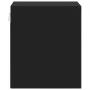 Wall-mounted bedside tables with LED lights, 2 units, black by , Nightstands - Ref: Foro24-852064, Price: 61,00 €, Discount: %