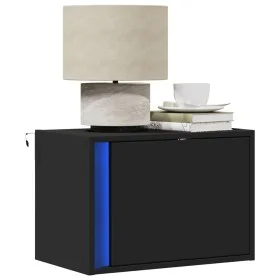 Wall-mounted bedside table with black LED lights by , Nightstands - Ref: Foro24-852091, Price: 36,51 €, Discount: %