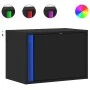 Wall-mounted bedside table with black LED lights by , Nightstands - Ref: Foro24-852091, Price: 36,51 €, Discount: %