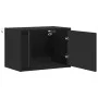 Wall-mounted bedside table with black LED lights by , Nightstands - Ref: Foro24-852091, Price: 36,51 €, Discount: %