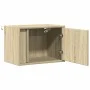 Wall-mounted bedside table with LED lights Sonoma oak by , Nightstands - Ref: Foro24-852093, Price: 35,47 €, Discount: %
