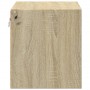 Mesita de noche de pared con luces LED roble Sonoma de , Mesitas de noche - Ref: Foro24-852093, Precio: 35,99 €, Descuento: %