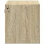 Wall-mounted bedside table with LED lights Sonoma oak by , Nightstands - Ref: Foro24-852093, Price: 35,47 €, Discount: %