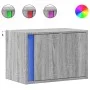 Wall-mounted bedside tables with LED lights, 2 units in Sonoma grey. by , Nightstands - Ref: Foro24-852100, Price: 61,76 €, D...