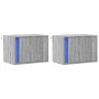 Wall-mounted bedside tables with LED lights, 2 units in Sonoma grey. by , Nightstands - Ref: Foro24-852100, Price: 62,51 €, D...