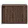 Wall-mounted bedside tables with LED lights, 2 units, brown oak. by , Nightstands - Ref: Foro24-852102, Price: 62,51 €, Disco...