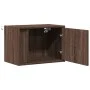 Wall-mounted bedside tables with LED lights, 2 units, brown oak. by , Nightstands - Ref: Foro24-852102, Price: 61,76 €, Disco...