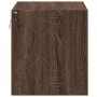 Wall-mounted bedside tables with LED lights, 2 units, brown oak. by , Nightstands - Ref: Foro24-852102, Price: 61,76 €, Disco...