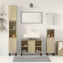 Set de muebles de baño 3 pzas madera contrachapada roble Sonoma de , Muebles de baño - Ref: Foro24-3307681, Precio: 204,03 €,...