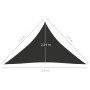 Triangular sail awning Oxford fabric anthracite gray 2.5x2.5x3.5 m by vidaXL, Umbrellas - Ref: Foro24-135114, Price: 20,76 €,...