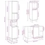 3-teiliges Badezimmermöbelset aus Eichenholz-Sonoma-Sperrholz. von , Badezimmermöbel - Ref: Foro24-3307681, Preis: 200,98 €, ...