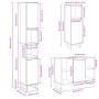 Set de muebles de baño 3 pzas madera contrachapada roble Sonoma de , Muebles de baño - Ref: Foro24-3307681, Precio: 204,03 €,...