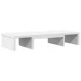 Adjustable white wooden screen stand 60x24x10.5 cm by , Computer bases and risers - Ref: Foro24-854625, Price: 21,31 €, Disco...