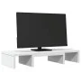 Adjustable white wooden screen stand 60x24x10.5 cm by , Computer bases and risers - Ref: Foro24-854625, Price: 21,31 €, Disco...