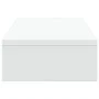 Adjustable white wooden screen stand 60x24x10.5 cm by , Computer bases and risers - Ref: Foro24-854625, Price: 21,31 €, Disco...