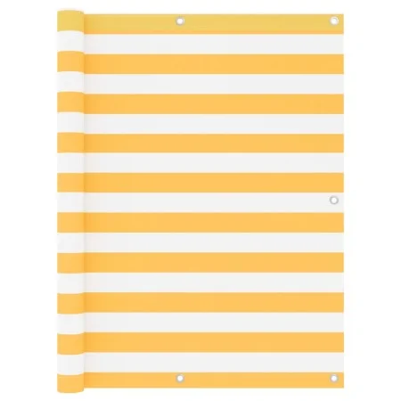 Balkonmarkise aus weißem und gelbem Oxford-Stoff, 120 x 400 cm von vidaXL, Sonnenschirme - Ref: Foro24-134909, Preis: 29,43 €...